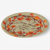 Assiettes En Carton Ajouter un nom correspondant Thanksgiving Automne (Angle)