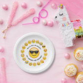 Assiettes En Carton Ajouter un nom - Fête d'anniversaire Emoji Personn (Fête)