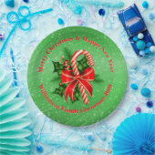 Assiettes En Carton Ajouter un nom Modifier le texte Rouge Vert Noël 9 (Fête)