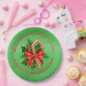 Assiettes En Carton Ajouter un nom Modifier le texte Rouge Vert Noël 9 (Fête)