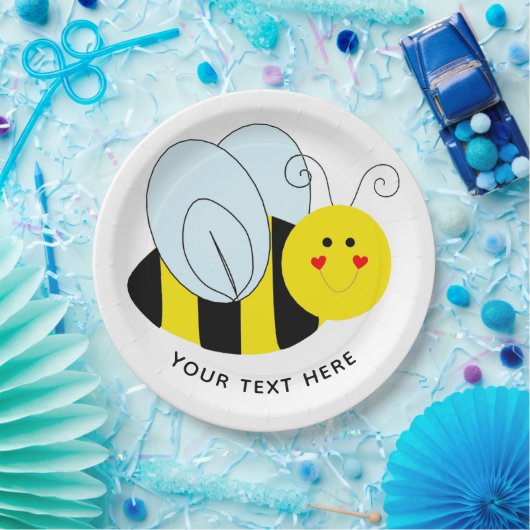 Assiettes En Carton Ajouter un texte (Fête)