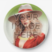 Assiettes En Carton Ajouter une photo personnalisée Plaques de papier (Devant)