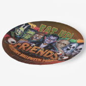 Assiettes En Carton Ajouter Vos Propres Mots Personnalisé Halloween Mo (Angle)