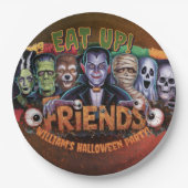 Assiettes En Carton Ajouter Vos Propres Mots Personnalisé Halloween Mo (Devant)