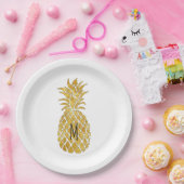 Assiettes En Carton ajouter votre ananas monogramme (Fête)