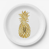 Assiettes En Carton ajouter votre ananas monogramme (Devant)