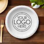Assiettes En Carton Ajouter Votre Logo Entreprise Moderne Minimaliste<br><div class="desc">Parfaites pour une fête de bureau ou une présentation, ces plaques de papier logo sont simples dans le design. Vous pouvez modifier la couleur de l'arrière - plan pour qu'elle corresponde à la couleur qui correspond au logo de votre entreprise. Un design simple, sans fraises pour toute entreprise. Téléchargez votre...</div>
