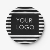 Assiettes En Carton Ajouter Votre Logo Entreprise Personnalisable Band (Devant)