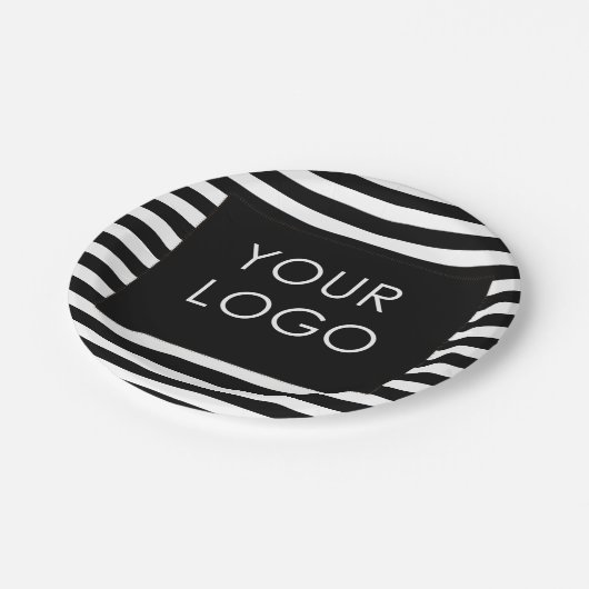 Assiettes En Carton Ajouter Votre Logo Entreprise Personnalisable Band (Angle)