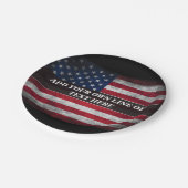 Assiettes En Carton Ajouter votre texte sur le drapeau américain (Angle)