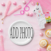 Assiettes En Carton ajoutez vos propres plaques à papier de photo (Fête)