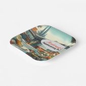 Assiettes En Carton Ajoutez Votre Nom/ Plaque Papier Ménage (Angulaire)