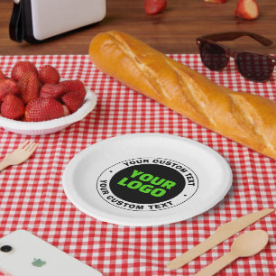 Assiettes En Carton Ajoutez votre propre logo d'entreprise ou votre co