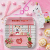 Assiettes En Carton Akita Chien Valentine's Day Kissing Booth (Fête)