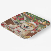 Assiettes En Carton Akita Gâteau de Noël Festif (Angulaire)