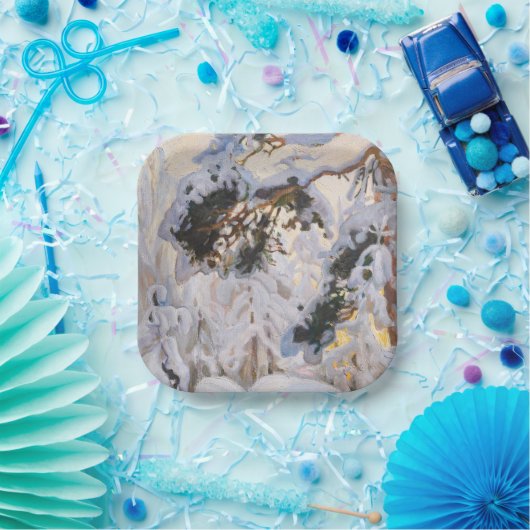 Assiettes En Carton Akseli Gallen-Kallela - Forêt en hiver (Fête)