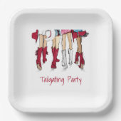 Assiettes En Carton Alabama Dames Mode Boots Cowboy Tailging (Recto)