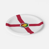 Assiettes En Carton Alabamian Flag & Seal, Flag of Alabama (Angle)