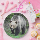 Assiettes En Carton Alaska Grizzly Bear Photo de la faune (Fête)