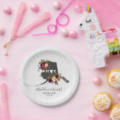 Assiettes En Carton Alaska State Destination Rustic Mariage Monogramme (Fête)