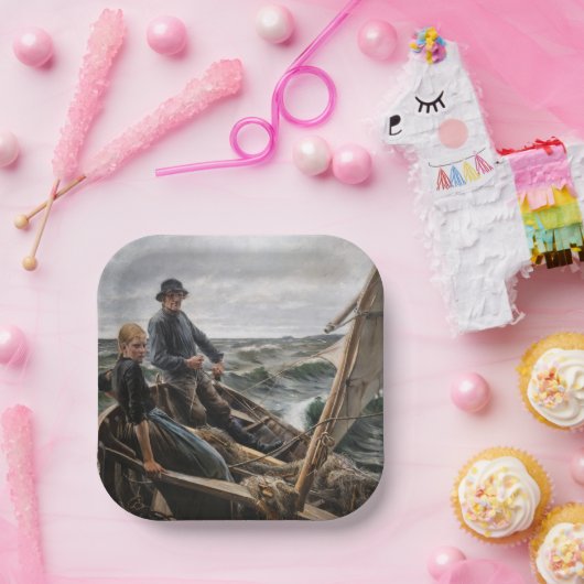 Assiettes En Carton Albert Edelfeel - En mer (Fête)