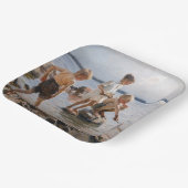 Assiettes En Carton Albert Edelfeue - Les garçons jouent sur le rivage (Angulaire)