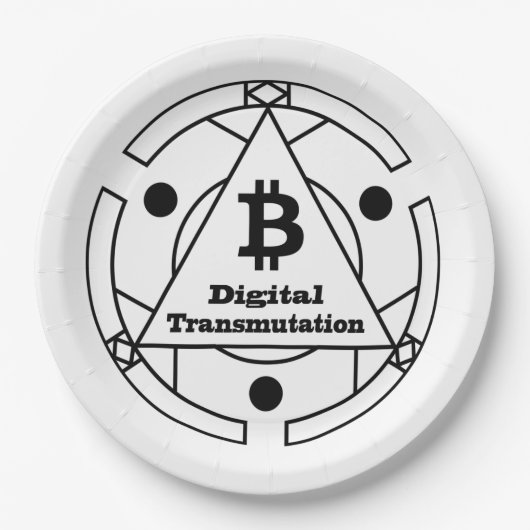Assiettes En Carton Alchimie de la transmutation numérique (Devant)