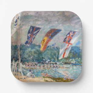 Assiettes En Carton Alfred Sisley - Régates à Molesey