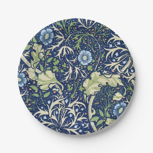 Assiettes En Carton Algues (par William Morris) (Devant)