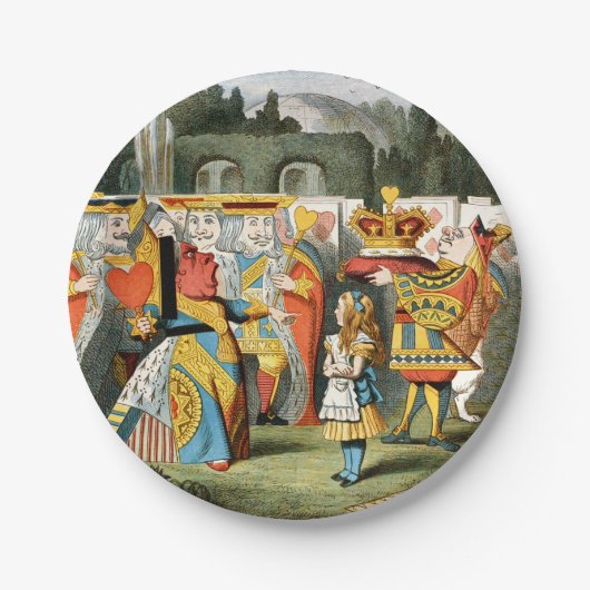 Assiettes En Carton Alice à Wonderland (Devant)