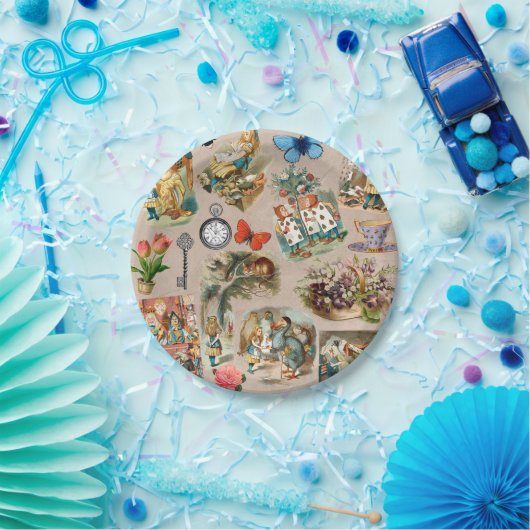 Assiettes En Carton Alice à Wonderland Cheshire Cat Characters (Fête)