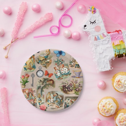 Assiettes En Carton Alice à Wonderland Cheshire Cat Characters (Fête)