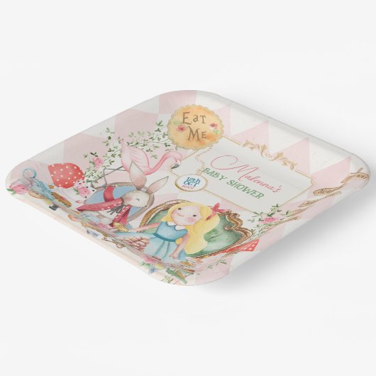 Assiettes En Carton Alice Adventure dans Woderland Baby shower Tea Par (Angulaire)