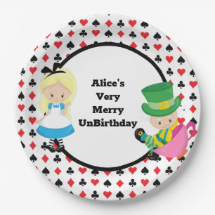 Assiettes En Carton Alice au pays des merveilles