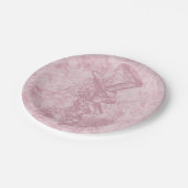 Assiettes En Carton Alice au pays des merveilles Art rose floral fait  (Angle)