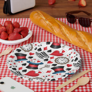 Assiettes En Carton Alice au pays des merveilles Motif