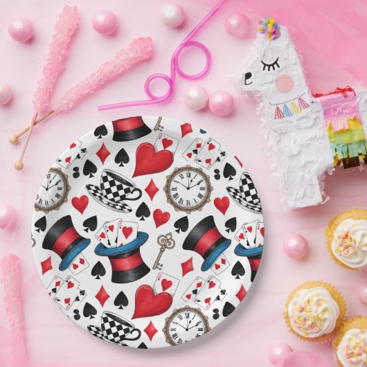 Assiettes En Carton Alice au pays des merveilles Motif (Fête)