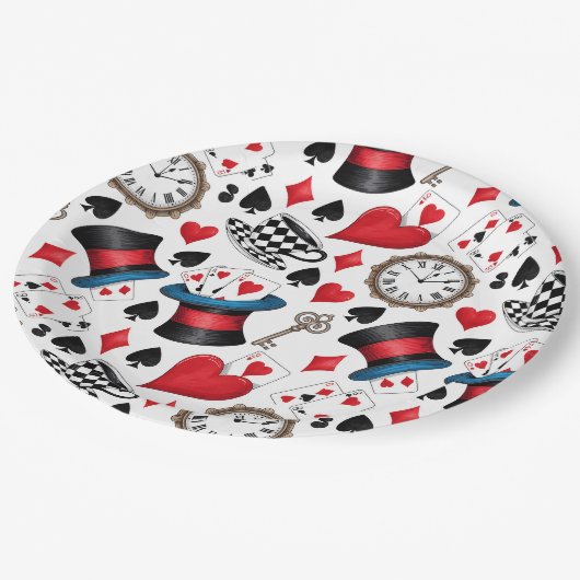 Assiettes En Carton Alice au pays des merveilles Motif (Angle)
