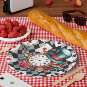 Assiettes En Carton Alice au pays des merveilles Motif