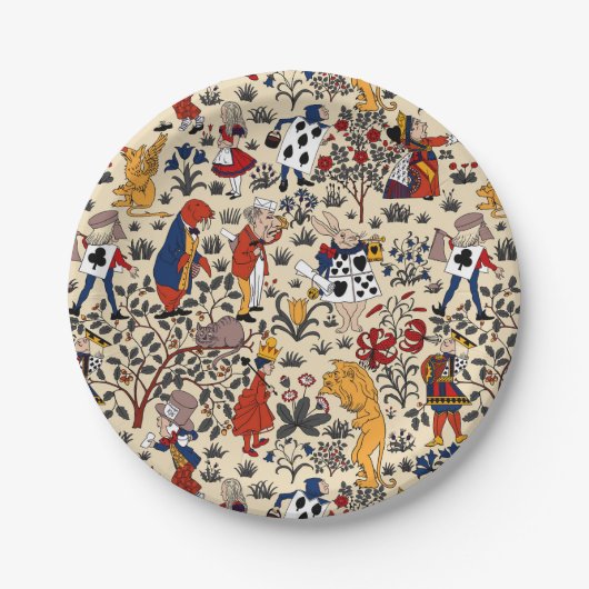 Assiettes En Carton Alice au pays des merveilles Petites plaques de pa (Devant)