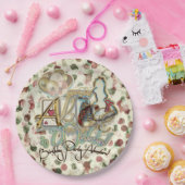 Assiettes En Carton Alice au Pays des merveilles Plaque papier (Fête)