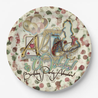 Assiettes En Carton Alice au Pays des merveilles Plaque papier