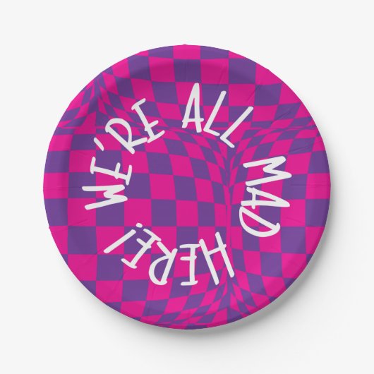 Assiettes En Carton Alice au pays des merveilles - Plaques violettes - (Devant)