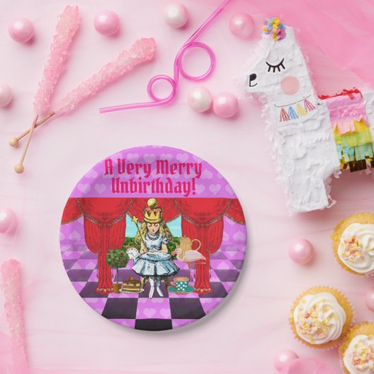 Assiettes En Carton Alice au pays des merveilles Plats d'un jour d'ann (Fête)