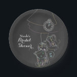 Assiettes En Carton Alice au pays des merveilles Thé Party Chalkboard<br><div class="desc">Customisez avec tout texte. Des éléments correspondants sont disponibles.</div>
