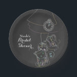 Assiettes En Carton Alice au pays des merveilles Thé Party Chalkboard<br><div class="desc">Customisez avec tout texte. Des éléments correspondants sont disponibles.</div>