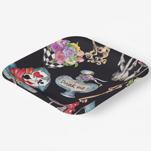 Assiettes En Carton Alice au pays des merveilles Thème Plaques de papi (Angulaire)