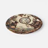 Assiettes En Carton Alice & Cheshire Cat: Whimsical Wonderland Fantasy (Angle)