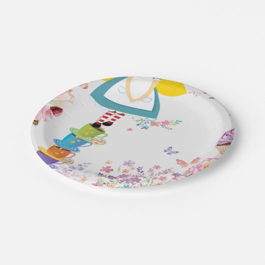 Assiettes En Carton Alice dans des plats de fête d'anniversaire du (Angle)