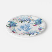 Assiettes En Carton Alice dans la plaque à papier de lapin blanc bleu (Angle)
